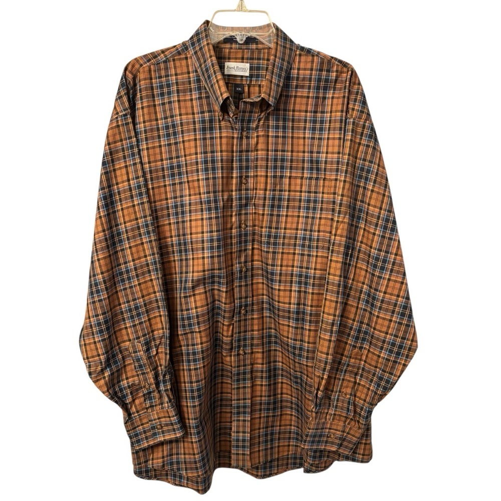 Plaid Button Down Shirt Men’s Size XXL Long Sleeve Office Workwear Preppy